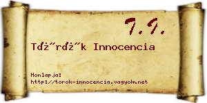 Török Innocencia névjegykártya