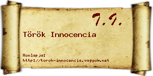 Török Innocencia névjegykártya
